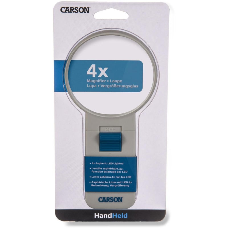 Carson Illuminated LED Lighted 4x Hand Held 3.0'' Aspheric Magnifier (SV-40) - Image 5